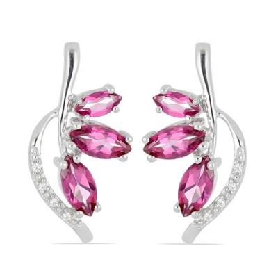 BUY GENUINE 925 SILVER MULTI TOURMALINE MULTI STONE EARRINGS